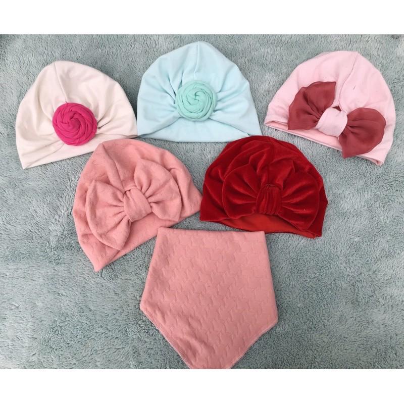 Combo 5 mũ turban được chọn màu cho bé