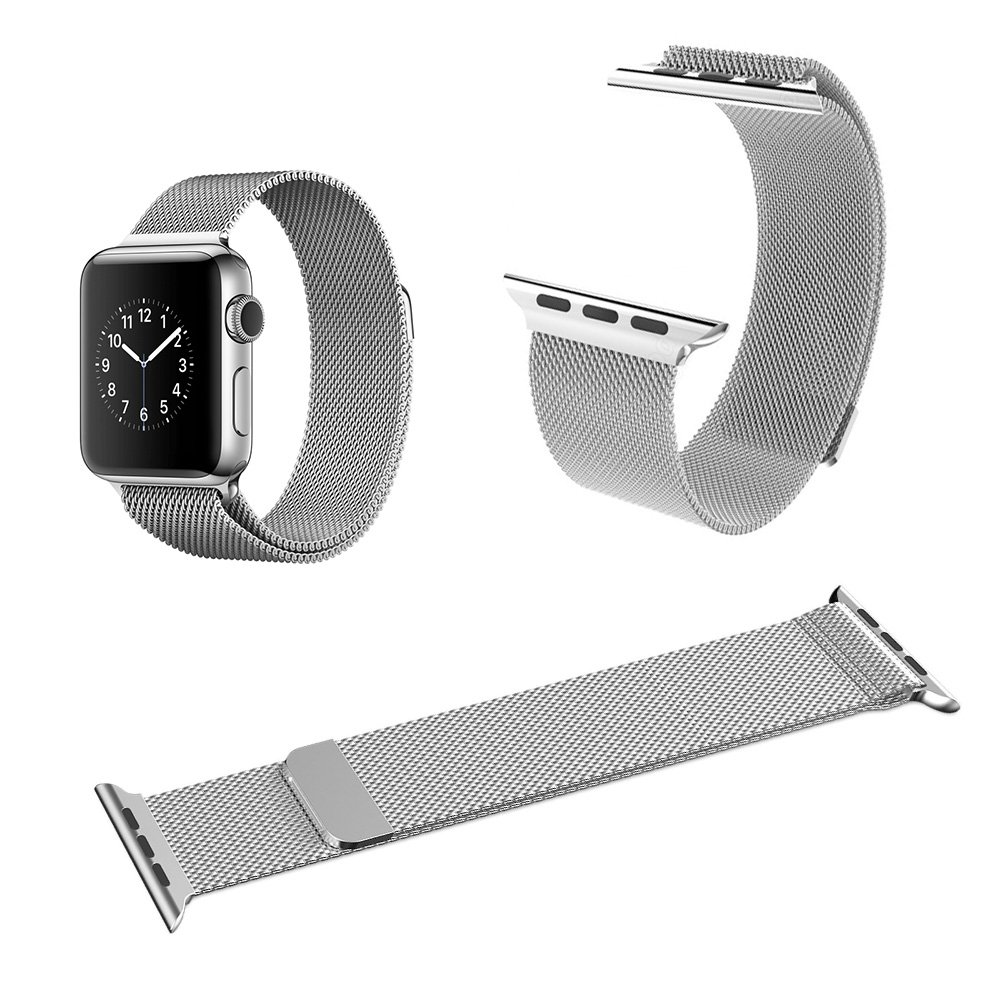 Dây đeo thay thế cho Apple Watch 38mm _ dây kim loại _ Màu Bạc