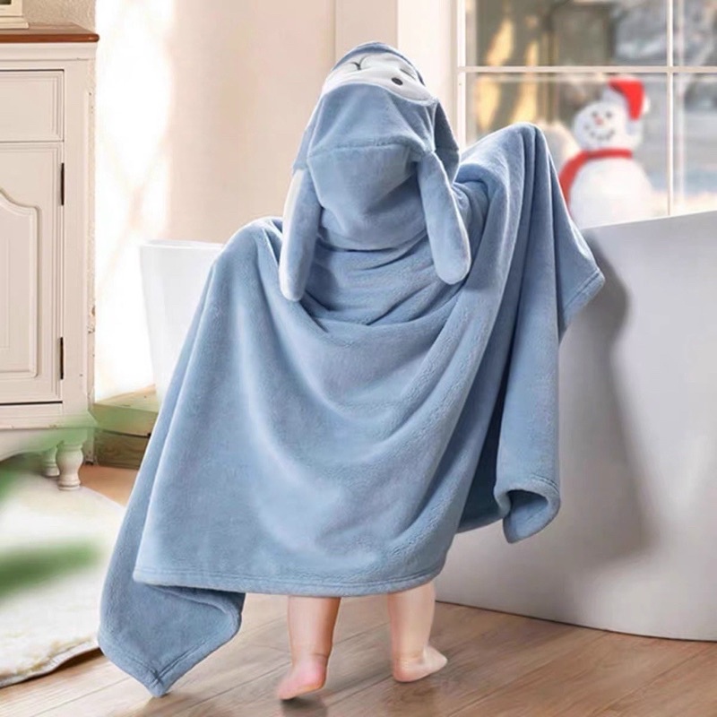 Áo Choàng Cho Bé Có Mũ Lông Cừu MINIIN - Áo Choàng Tắm Dùng Ở Nhà Hoặc Đi Biển - Hàng Chính Hãng