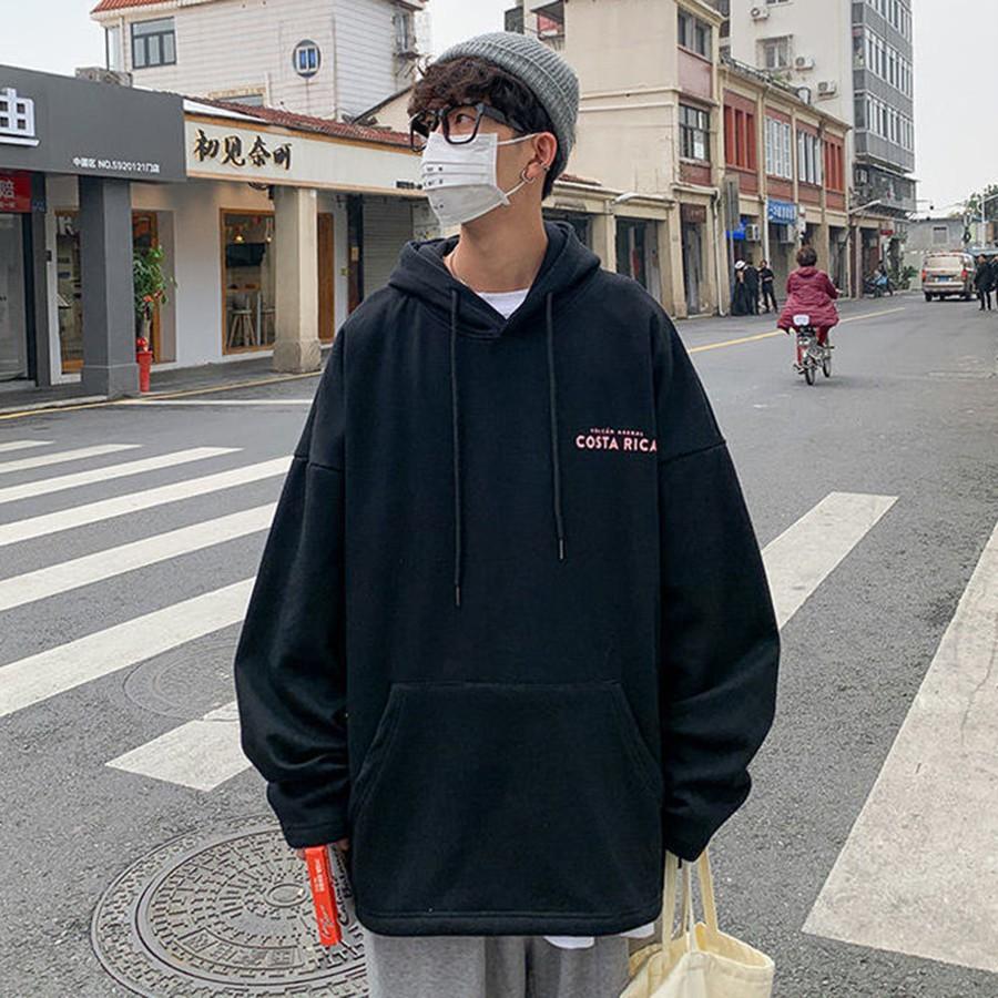 Áo mũ Hoodie Unisex MonsterX Rica form rộng 5 màu nỉ bông cặp đôi nam nữ Oversize Ulzzang thu đông