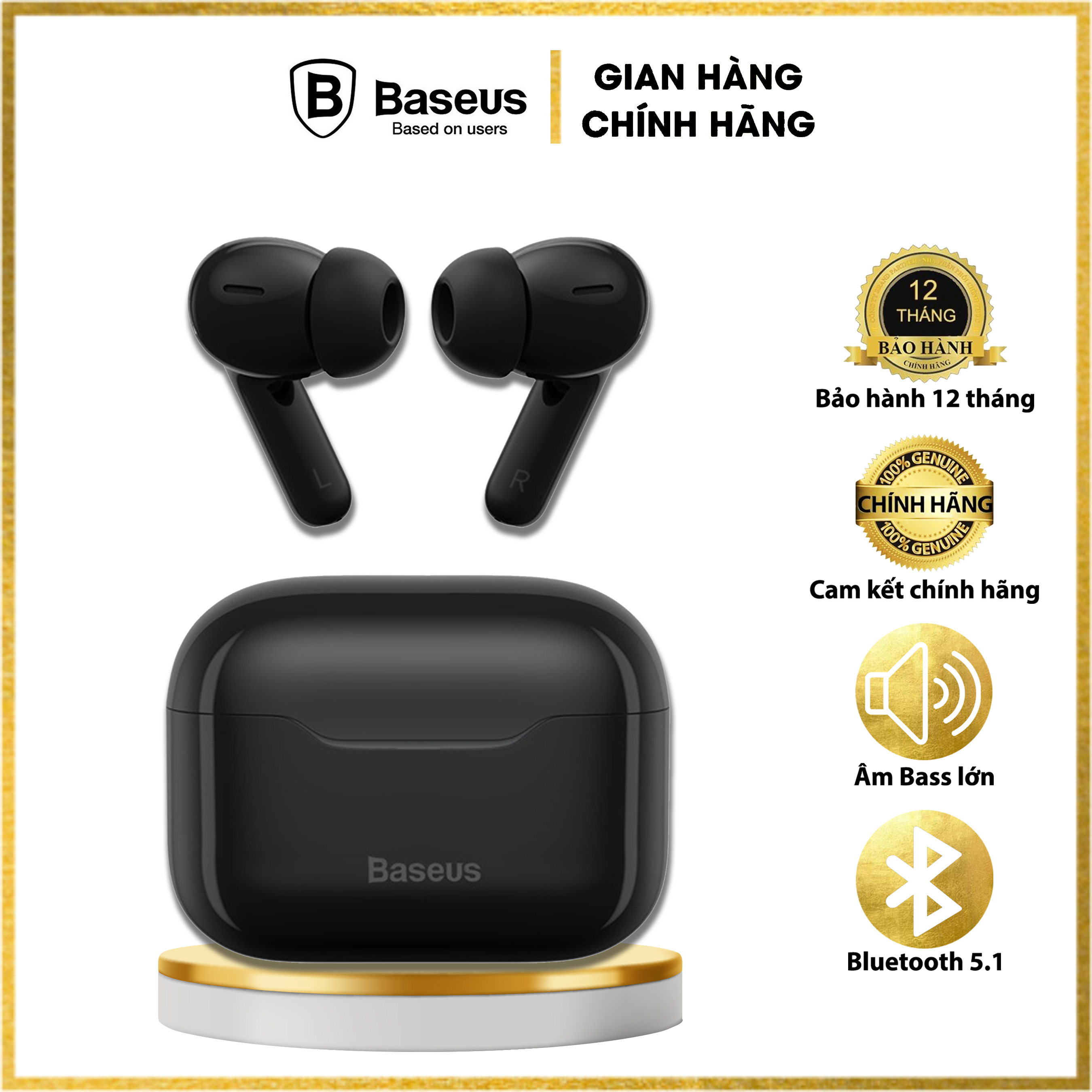 Tai nghe TWS chống ồn chủ động Baseus SIMU ANC S1 / S1 Pro True Wireless Earphone (Xuyên Âm, Hi Fi/ Stereo, AAC/SBS, Dual Core DSP) - Hàng chính hãng