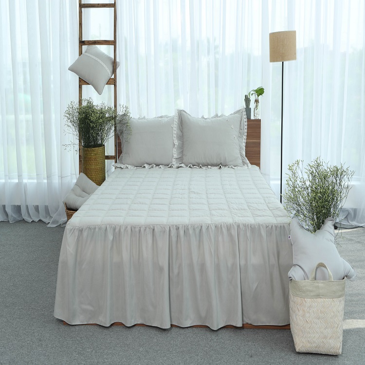 Ga phủ trần thiết kế 100% cotton - linen Grand - Ghi