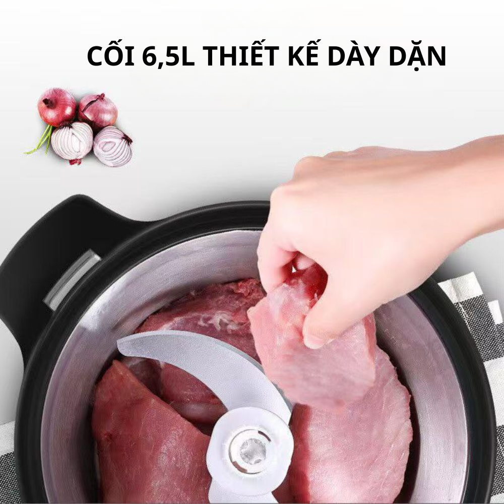 Máy xay thịt đa năng Lumabella LB-56003 công suất cao 1500W, dung tích lớn 6.5L, xay nhuyễn mọi thực phẩm, tiết kiệm thời gian, dễ dùng, dễ vệ sinh, tiện lợi - DELIYA - HÀNG CHÍNH HÃNG