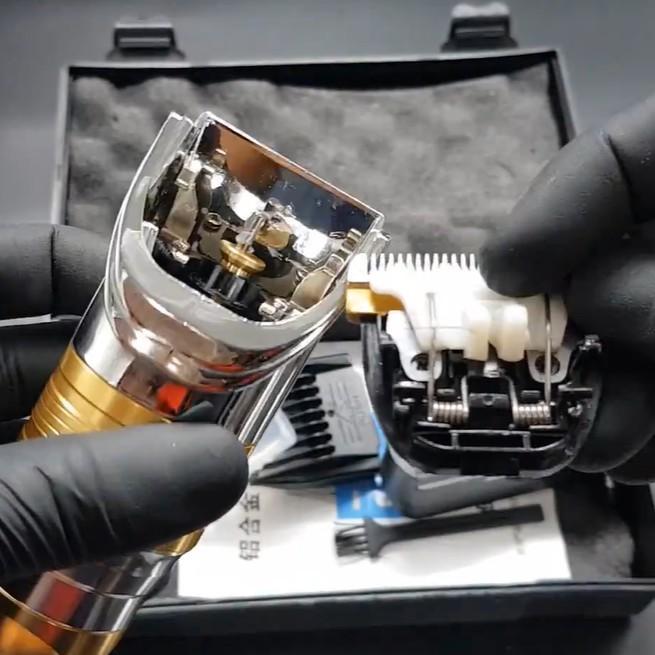 Tông Đơ Cắt Tóc 2 Pin HUERBO F10 Cao Cấp MÁY CHẠY ÊM - Tăng Đơ Hớt Tóc Tạo Viền