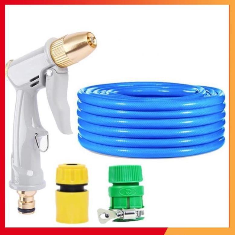 Bộ dây vòi xịt nước rửa xe, tưới cây tăng áp 3 lần, loại 3-5m 206846