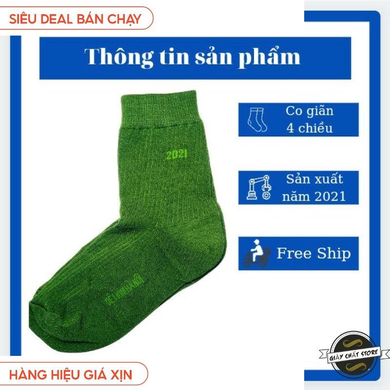 Tất Vớ Xanh Rêu SQ CA BĐ Dệt Kim Nam Cổ Cao Mềm Mại Co Giãn Thời Trang MÃ SQ1