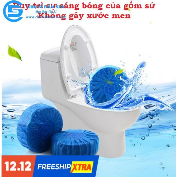 Viên khử mùi tẩy bồn cầu toilet sạch bóng (1 bịch 10 viên), sáp chống ố vàng mùi hôi, diệt sạch vi khuẩn gây hại