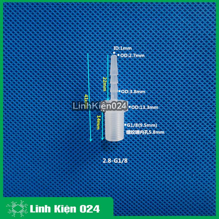 Đầu Nối Ống Nước Bắt Ren 1/8 Đầu Ra Ống Ty Ô