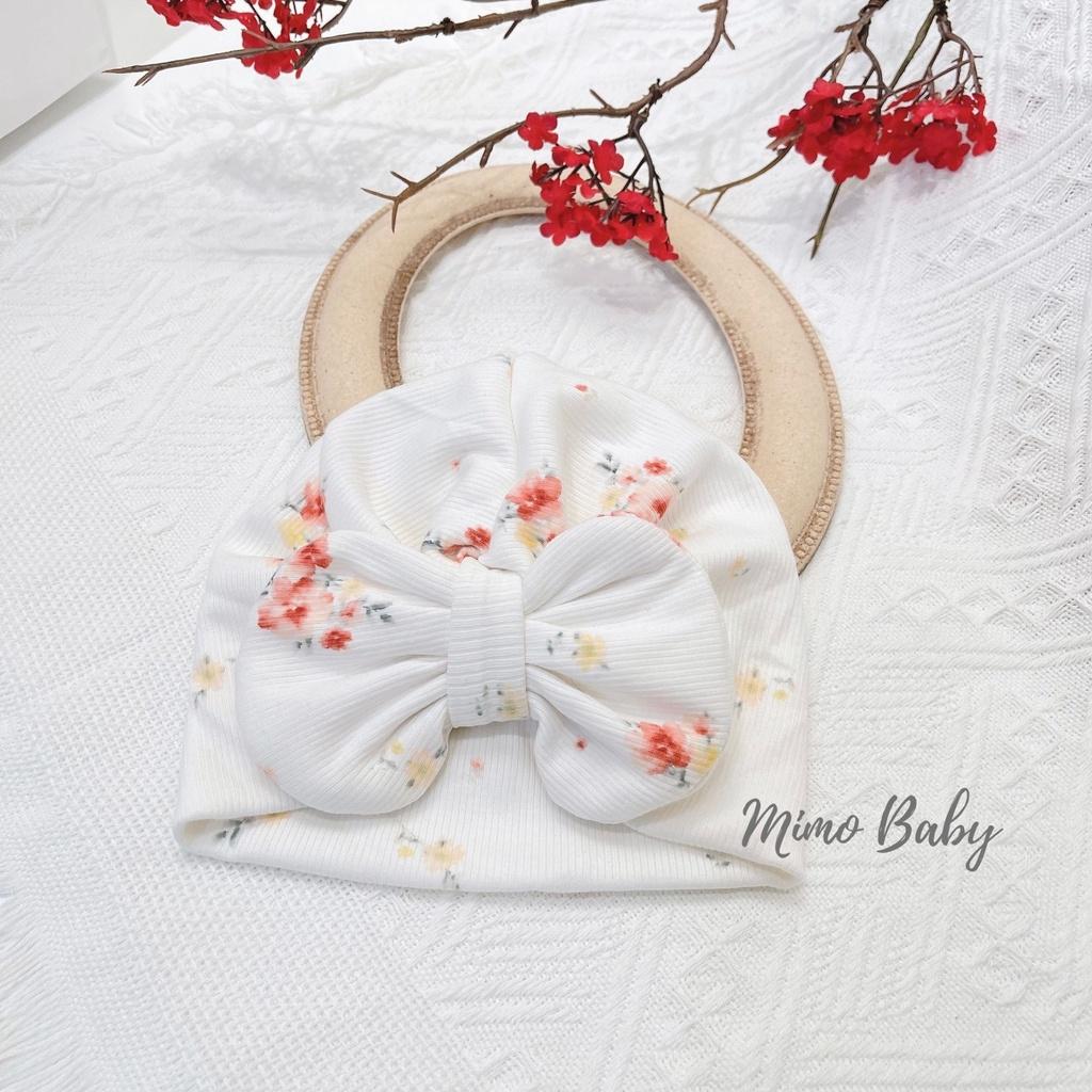 Mũ nón turban cotton nơ đáng yêu cho bé 6-10kg Mimo Baby MTB71