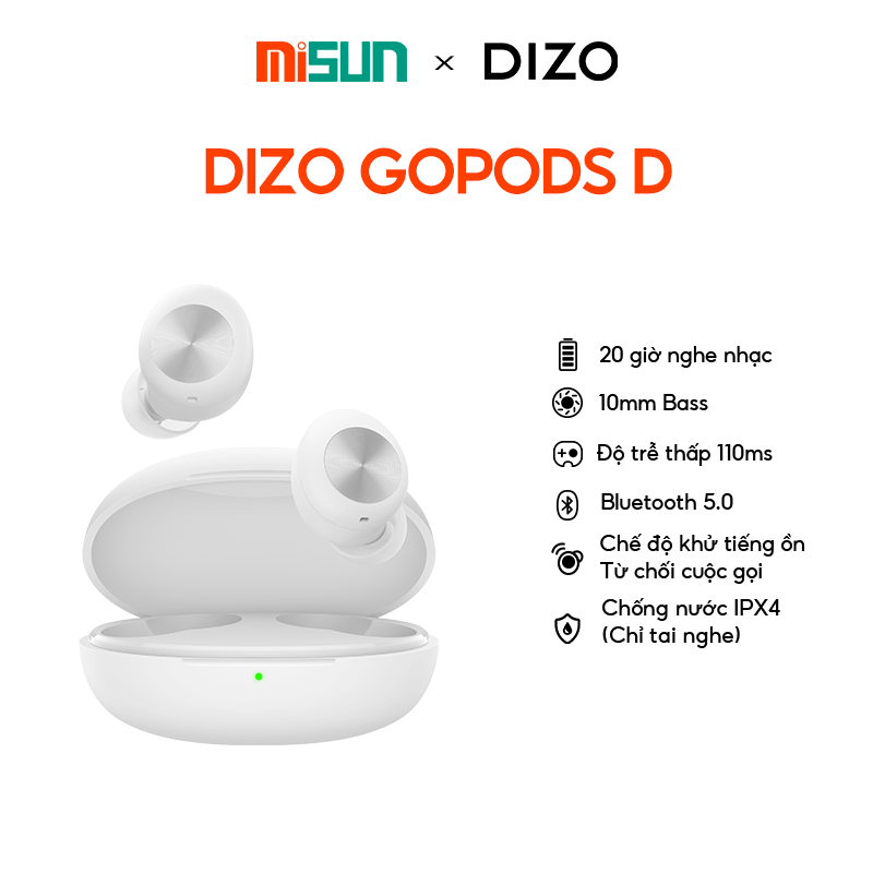 Tai Nghe Bluetooth DIZO Nhét Tai - Hàng Nhập Khẩu