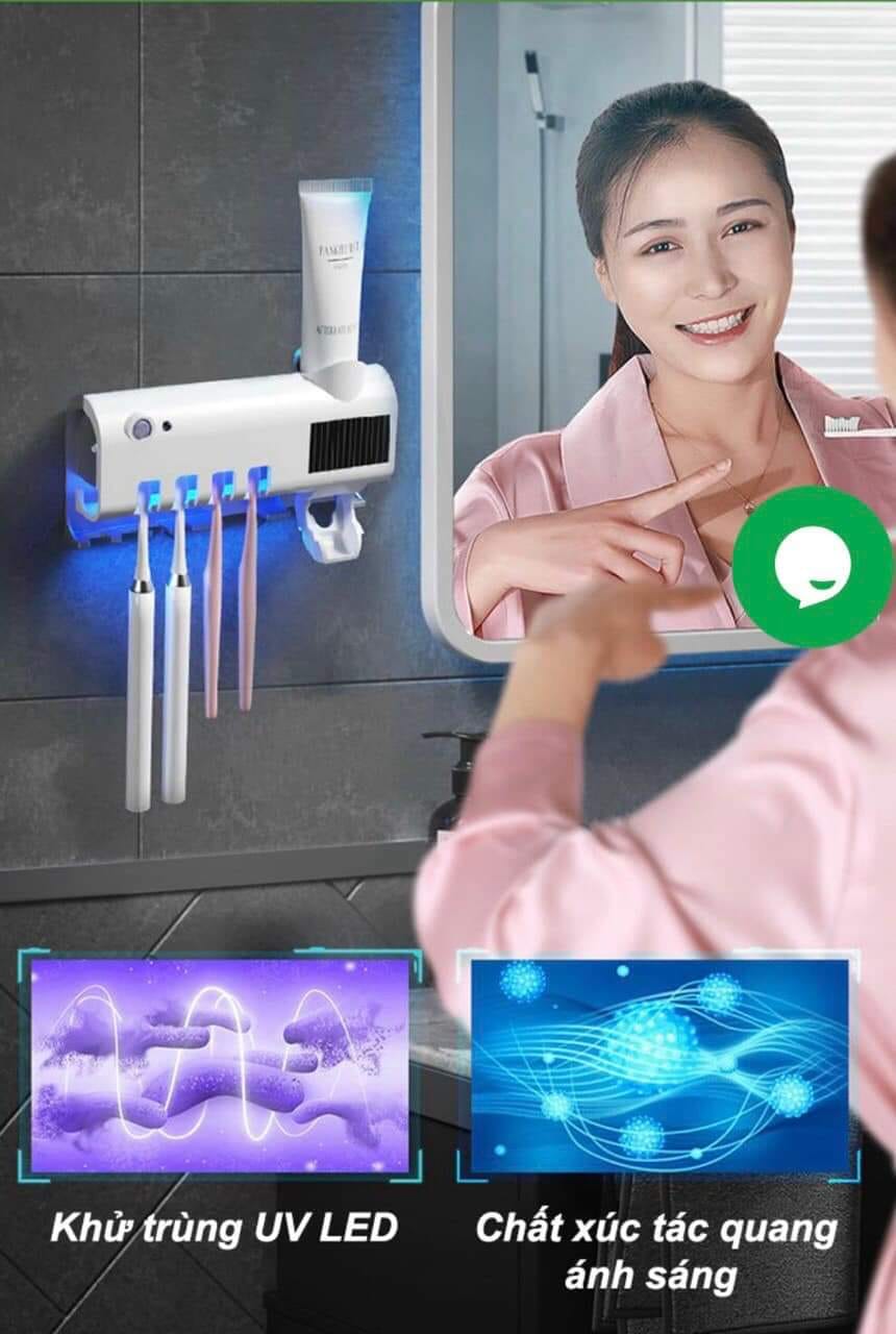 MÁY TIỆT TRÙNG BÀN CHẢI ĐÁNH RĂNG DIỆT KHUẨN - CÓ Ô NHẢ KEM ĐÁNH RĂNG