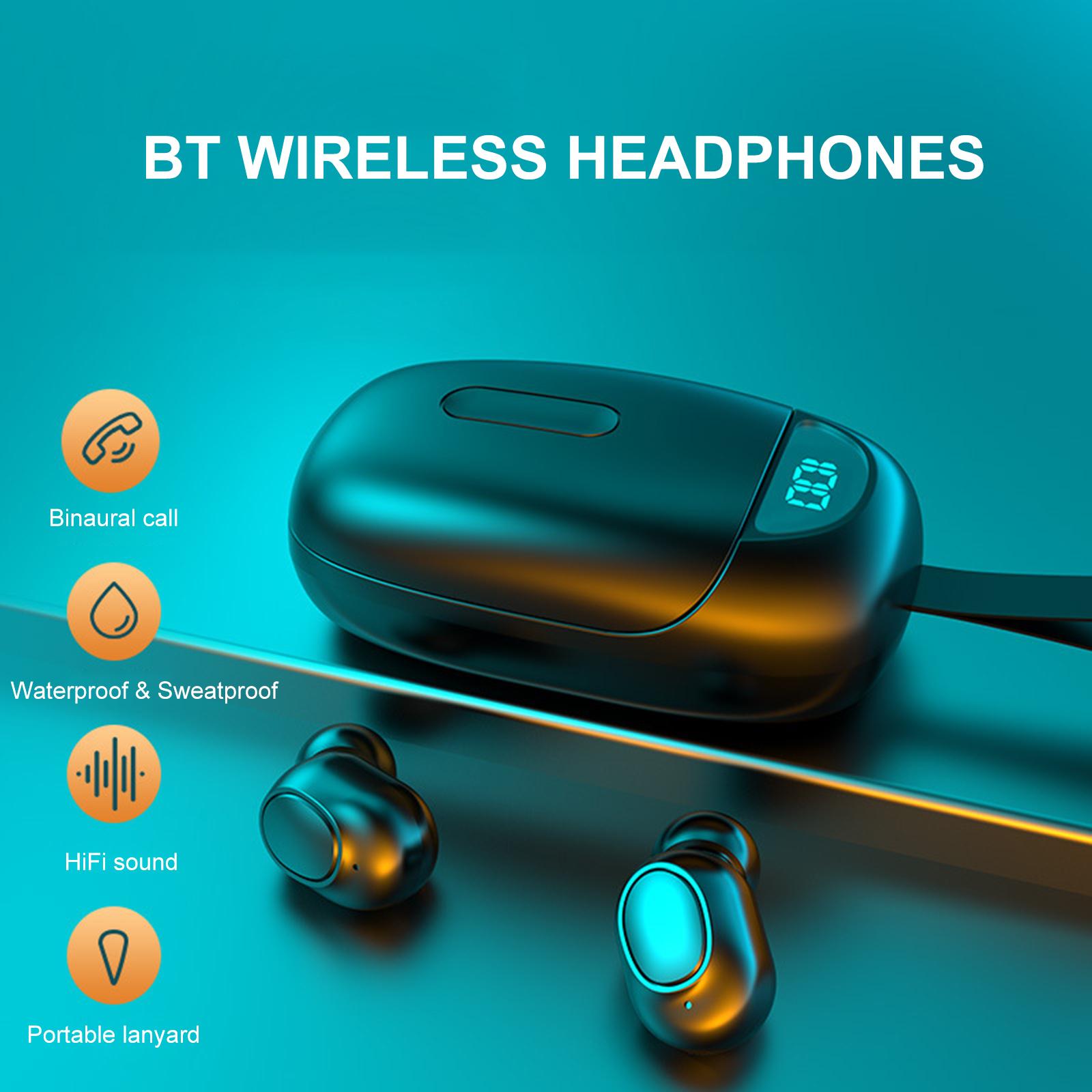 Tai nghe không dây Bluetooth 5.0 TWS có Mic LED Màn hình hiển thị chống nước LB60