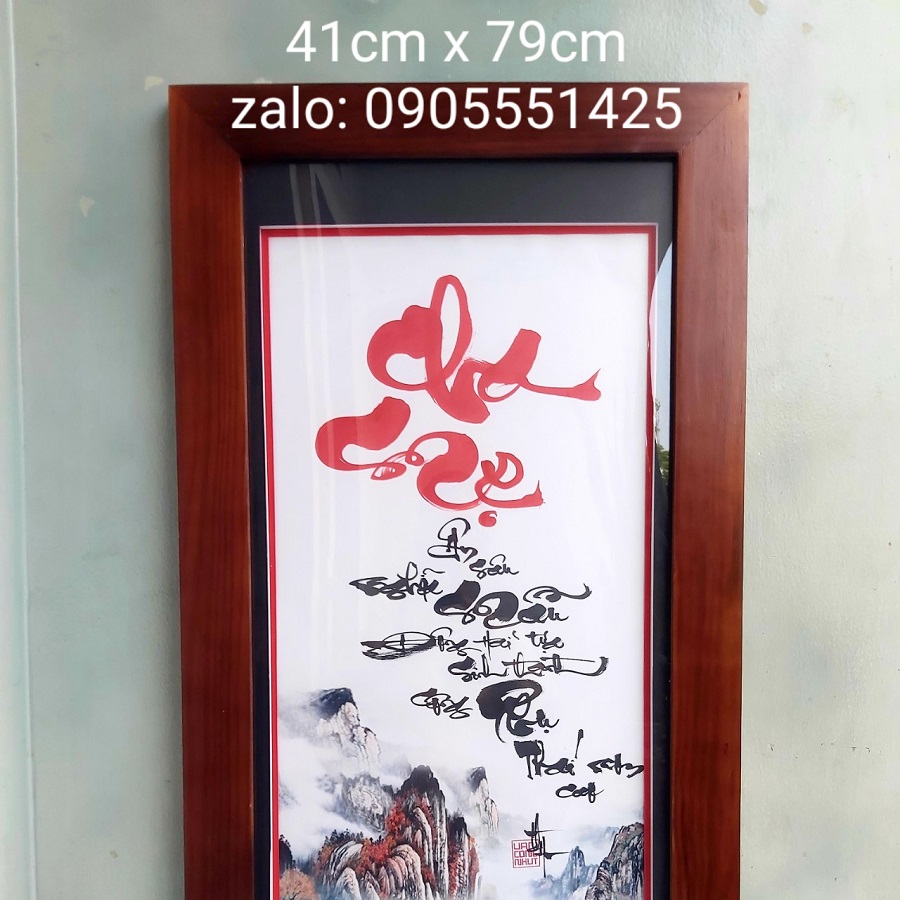 Cặp Tranh thư pháp cha mẹ và vợ chồng. Quà tặng ông bà, cha mẹ, tân gia , khai trương. Quà tết