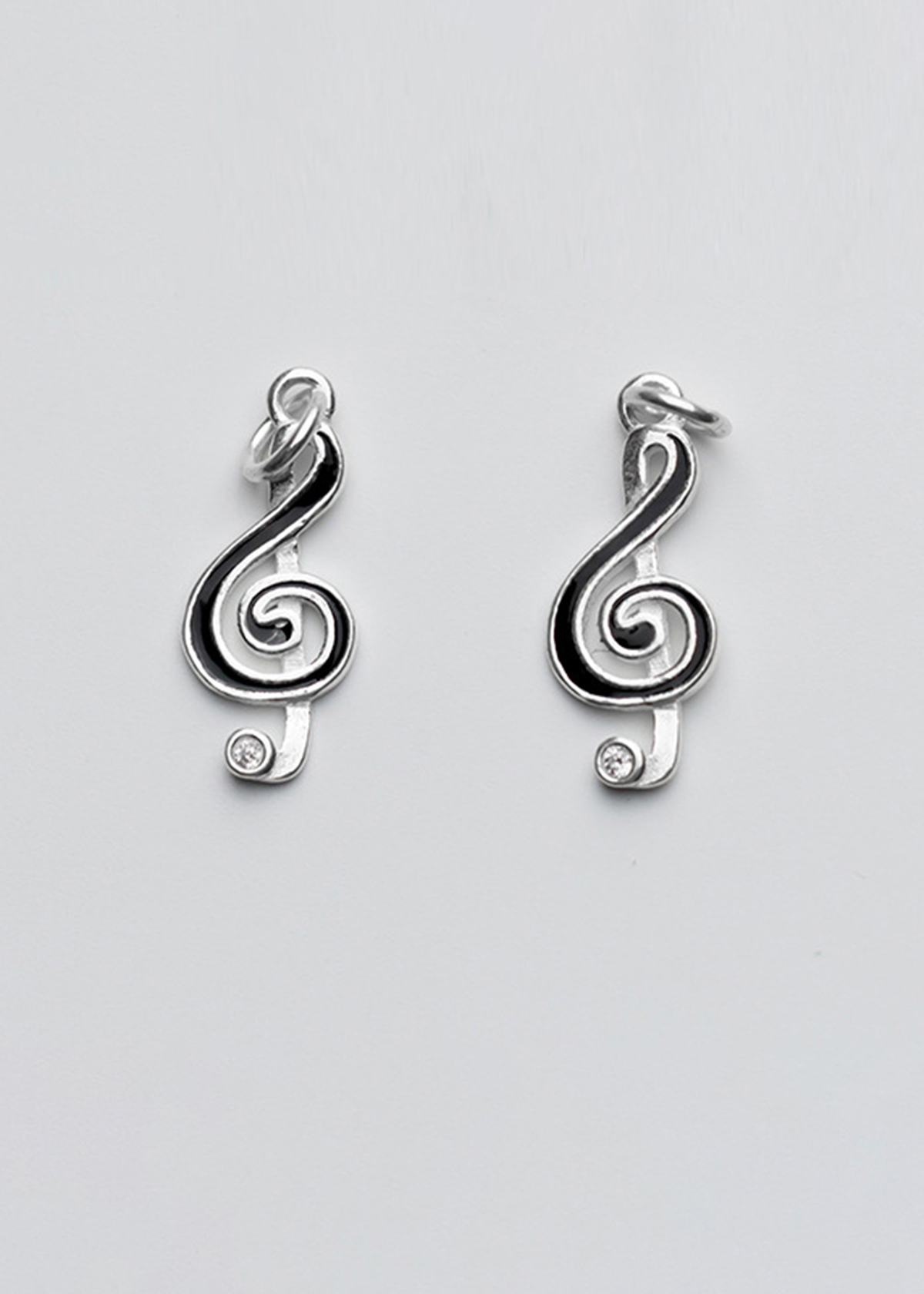 Combo 2 cái charm bạc hình nốt nhạc treo - Ngọc Quý Gemstones