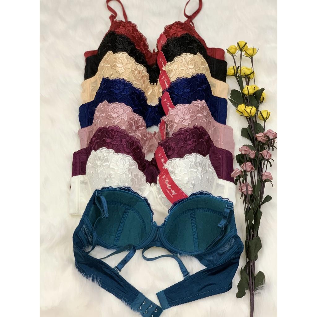 ÁO LÓT NỮ MỎNG THÊU HOA CÀI SAU LADY 595