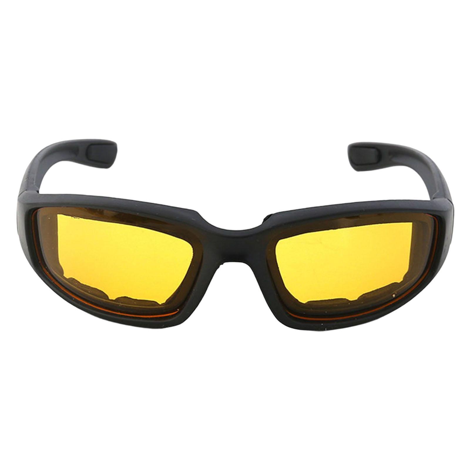 Motorcycle Riding Goggles Cycling Glasses Hiking Windproof Golf Yellow