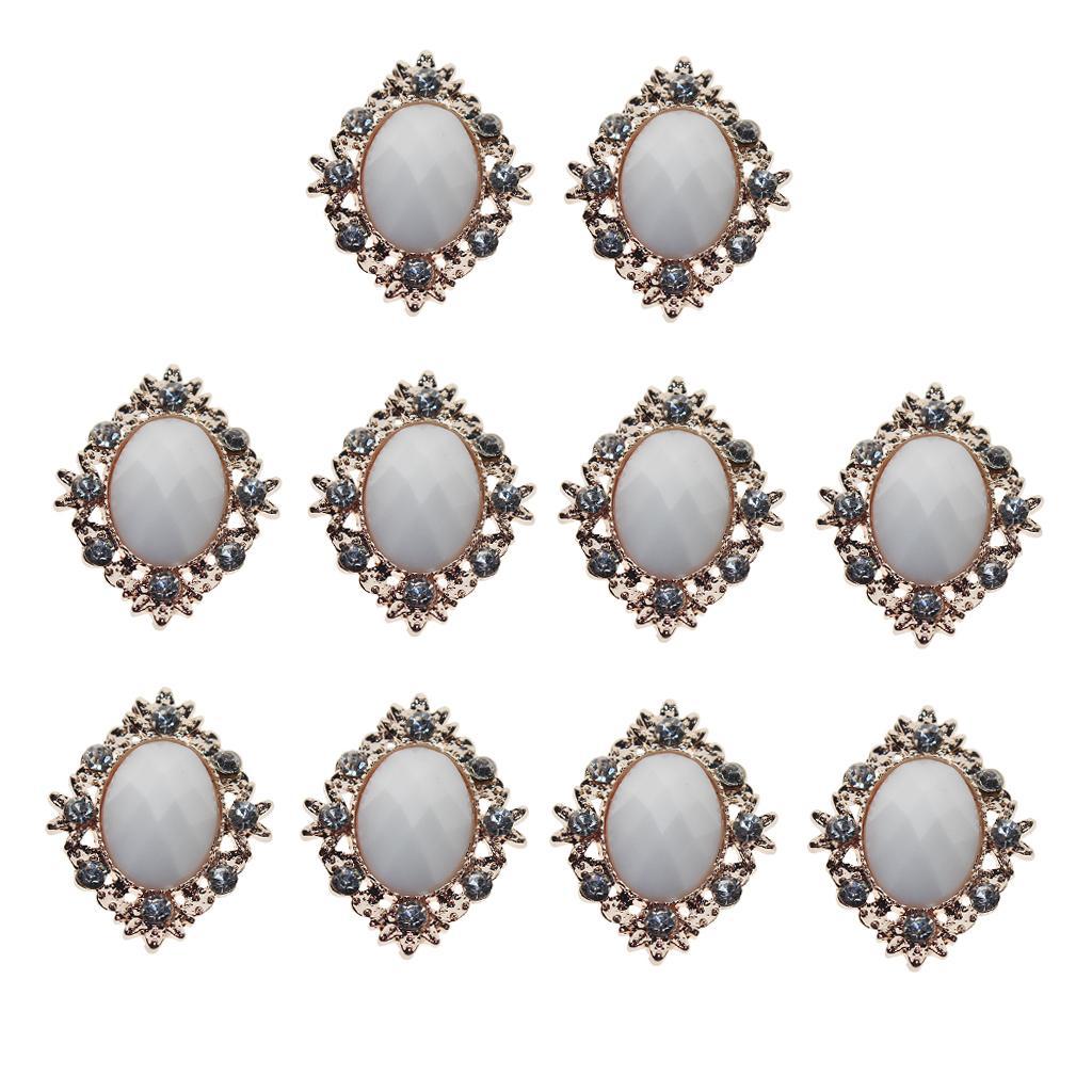 20pcs Rhinestone Flat Beads Button Scrapbook