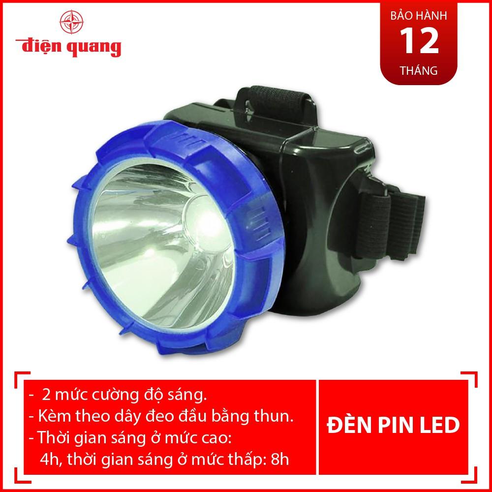 Đèn Pin Đội Đầu Điện Quang ĐQ PFL12 R (Pin sạc, 1W)