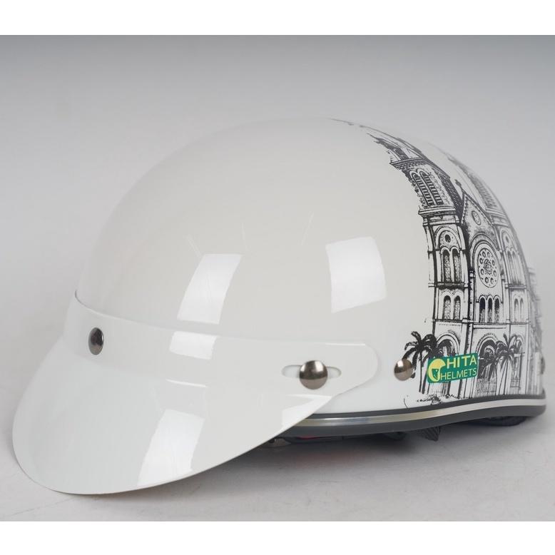 Mũ Bảo Hiểm Nửa Đầu CHITA CT6B1 Tem Sài Gòn