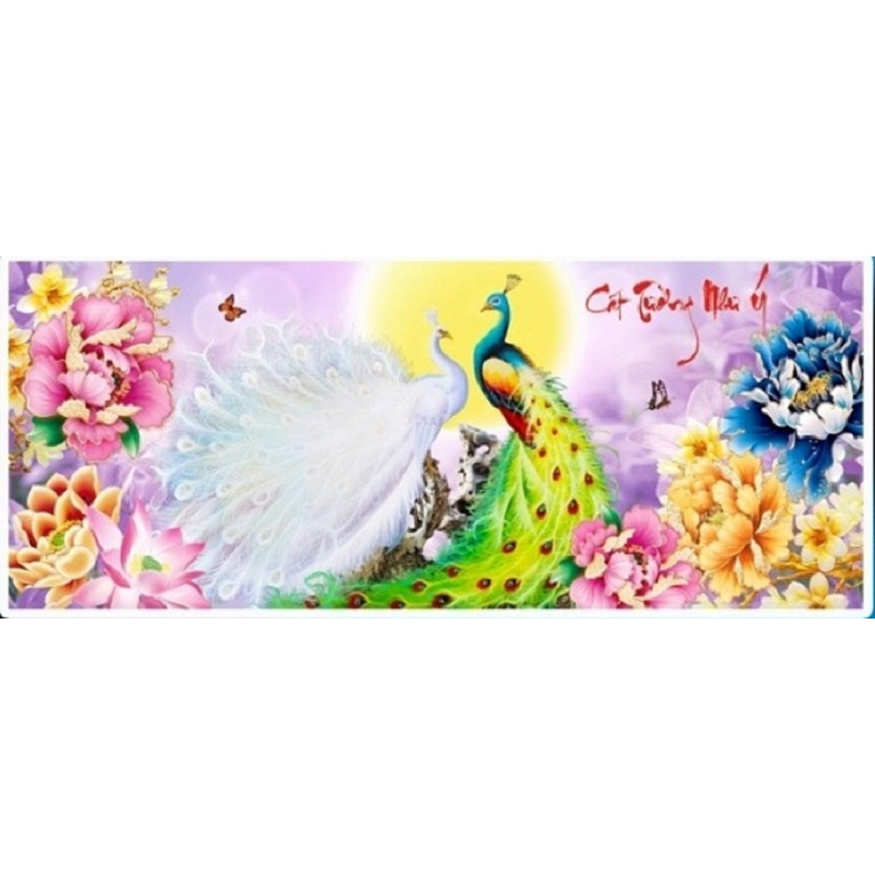 Tranh đính đá Cát Tường Như Ý 165x75cm