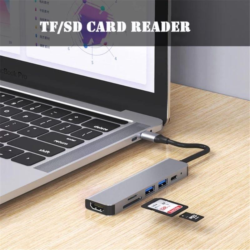 HUB Type C và HUB USB 3.0 tốc độ cao TEKKIN cổng chia usb mở rộng kết nối  - hàng chính hãng
