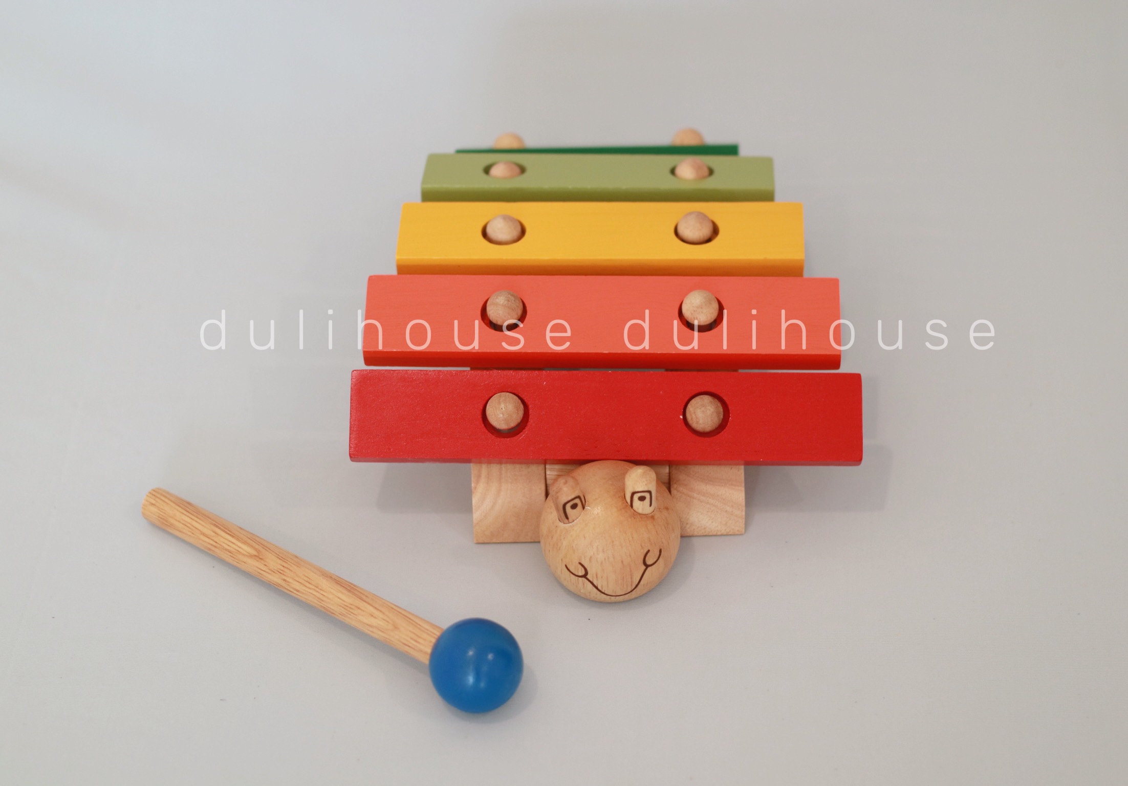 Đồ chơi gỗ Khơi dậy năng khiếu Âm nhạc cho các Bé từ khi còn nhỏ - Đàn 5 thanh sắc màu đầu Rùa ngộ nghĩnh - Gỗ tự nhiên an toàn