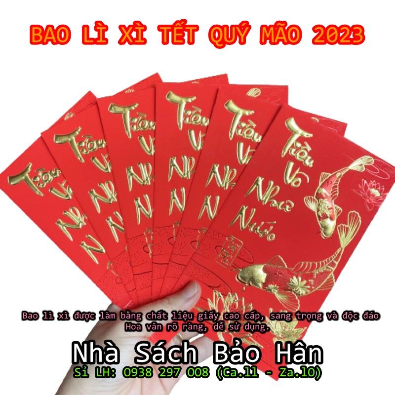 Bao Lì Xì Tết 2023 Giấy Nhung Hàng Đẹp độc lạ màu đỏ may mắn năm QUÝ MÃO - Nhiều Mẫu Cực Đẹp