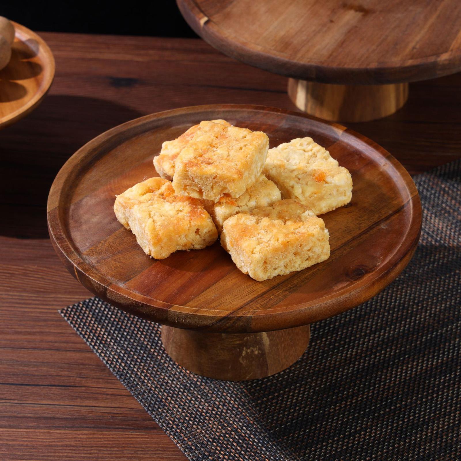 2Pcs Wooden Pedestal Dessert Table High Tray Cake Stand Holder cake Display