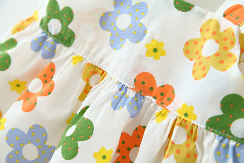 Set đầm cho bé kèm mũ rộng vành xinh xắn, đầm đi biển mùa hè cho bé từ 9-18kg - váy xòe cho bé dễ thương