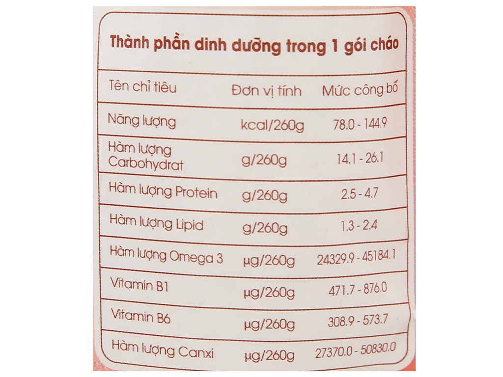 Cháo tươi tôm rau ngót Cây Thị gói 260g