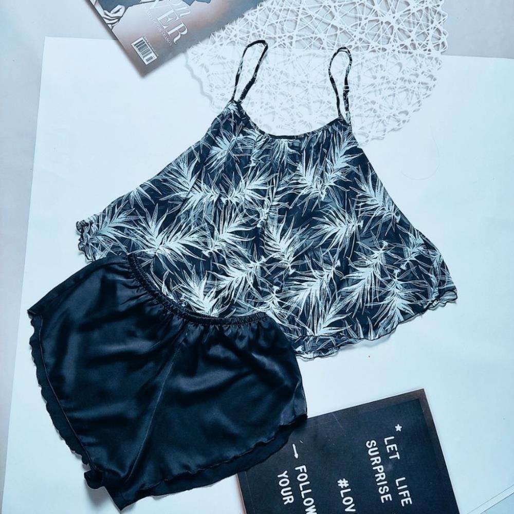 Đồ ngủ nữ️FREE SHIP️Đồ ngủ sexy lụa Chiffon phối Satin cao cấp mềm mại xinh xắn kèm hình thật shop chụp