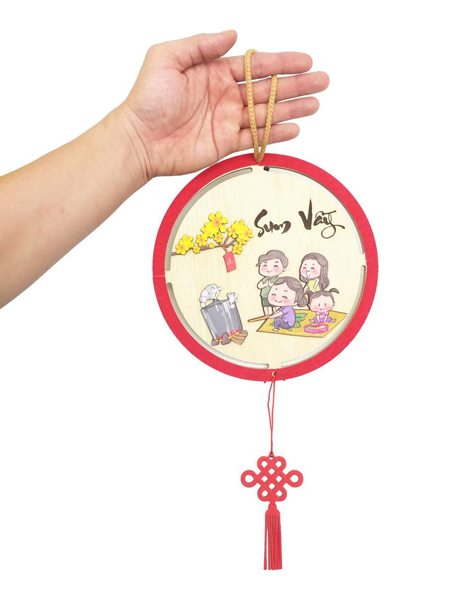 Bảng Gỗ Treo Tường Trang Trí Tết - Bách Mộc T07 - Sum Vầy