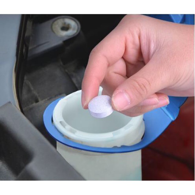 Viên Sủi Rửa Kính Ô Tô, loại đóng vỉ gọn gàng bảo quản được lâu