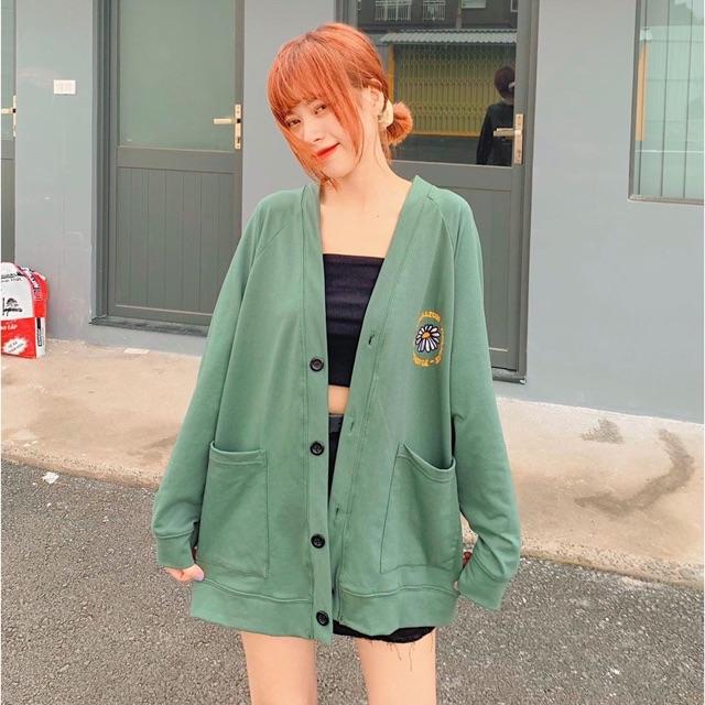 Áo khoác Cardigan XANH/ĐEN Nam Nữ Unisex ️ 