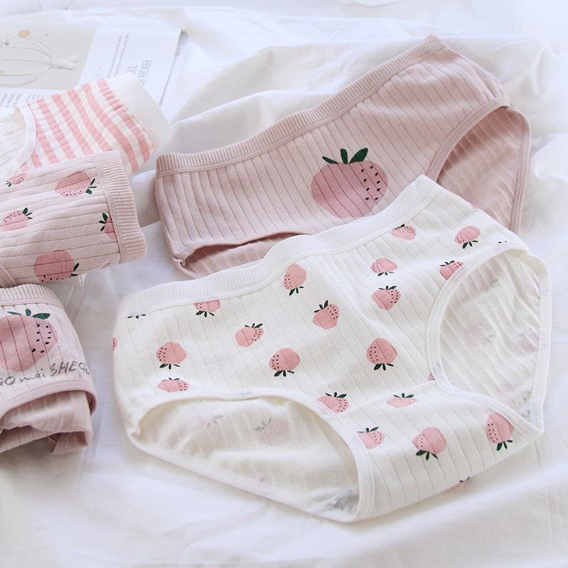 Quần lót cotton quả dâu cute co dãn 4 chiều được chọn màu chọn mẫu Q4