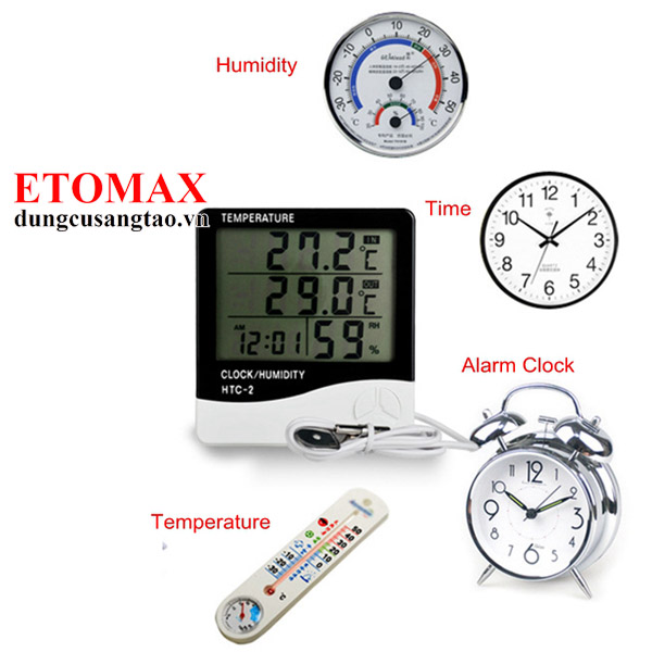 Máy đo độ ẩm nhiệt độ trong nhà và ngoài trời V2