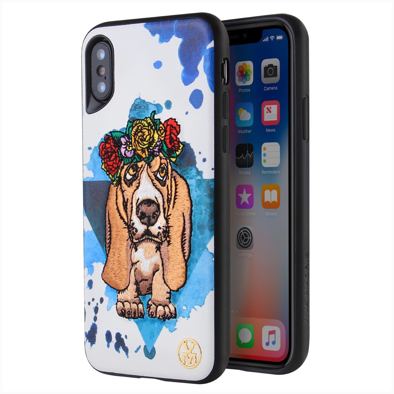 Ốp Lưng Dành Cho iPhone X hiệu VIVA Perro Hush - Xanh phối trắng - Hàng nhập khẩu