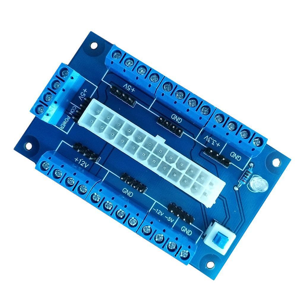 2 Set 24 Pins Benchtop PC Power Board Computer Breakout Module Adapters