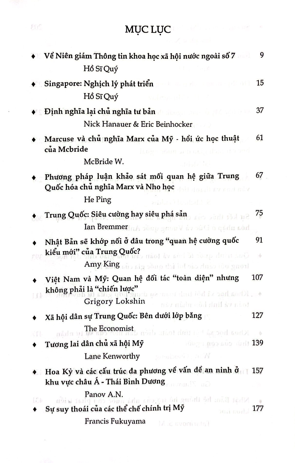 Niên Giám Thông Tin Khoa Học Xã Hội Nước Ngoài - Số 7