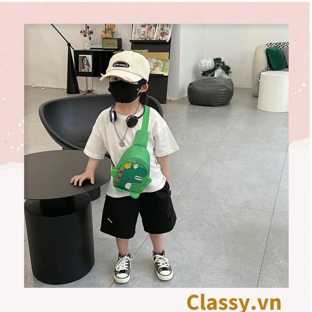 Ba lô vải canvas Classy mô phỏng hình chú khủng long đáng yêu T602