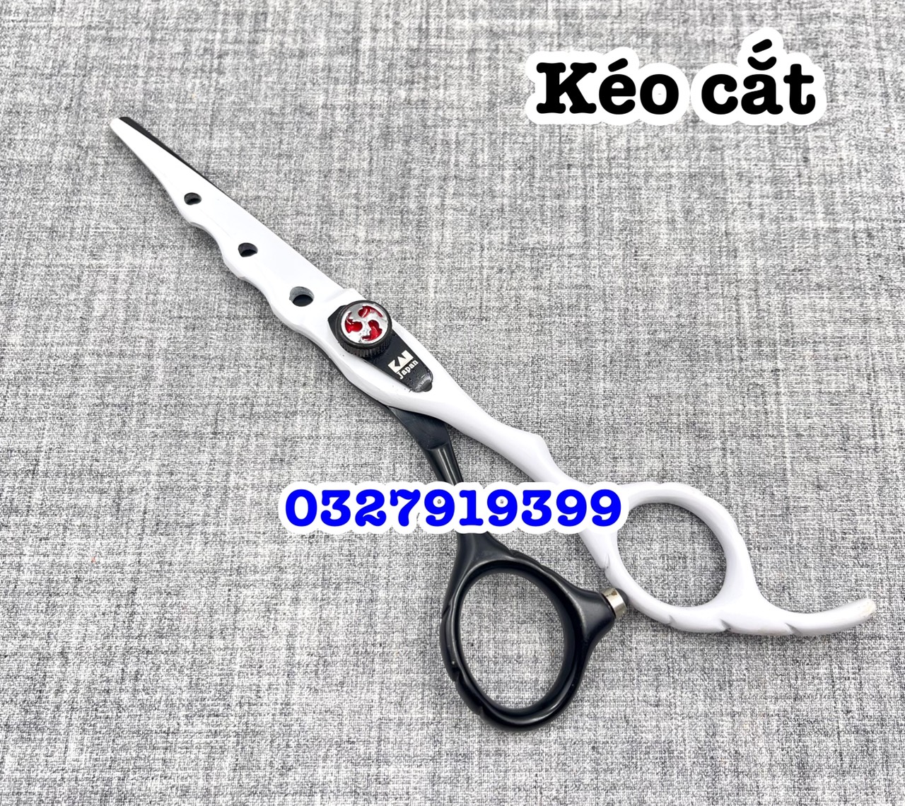 Kéo cắt tóc cao cấp Kai 6.0 ( đen trắng )