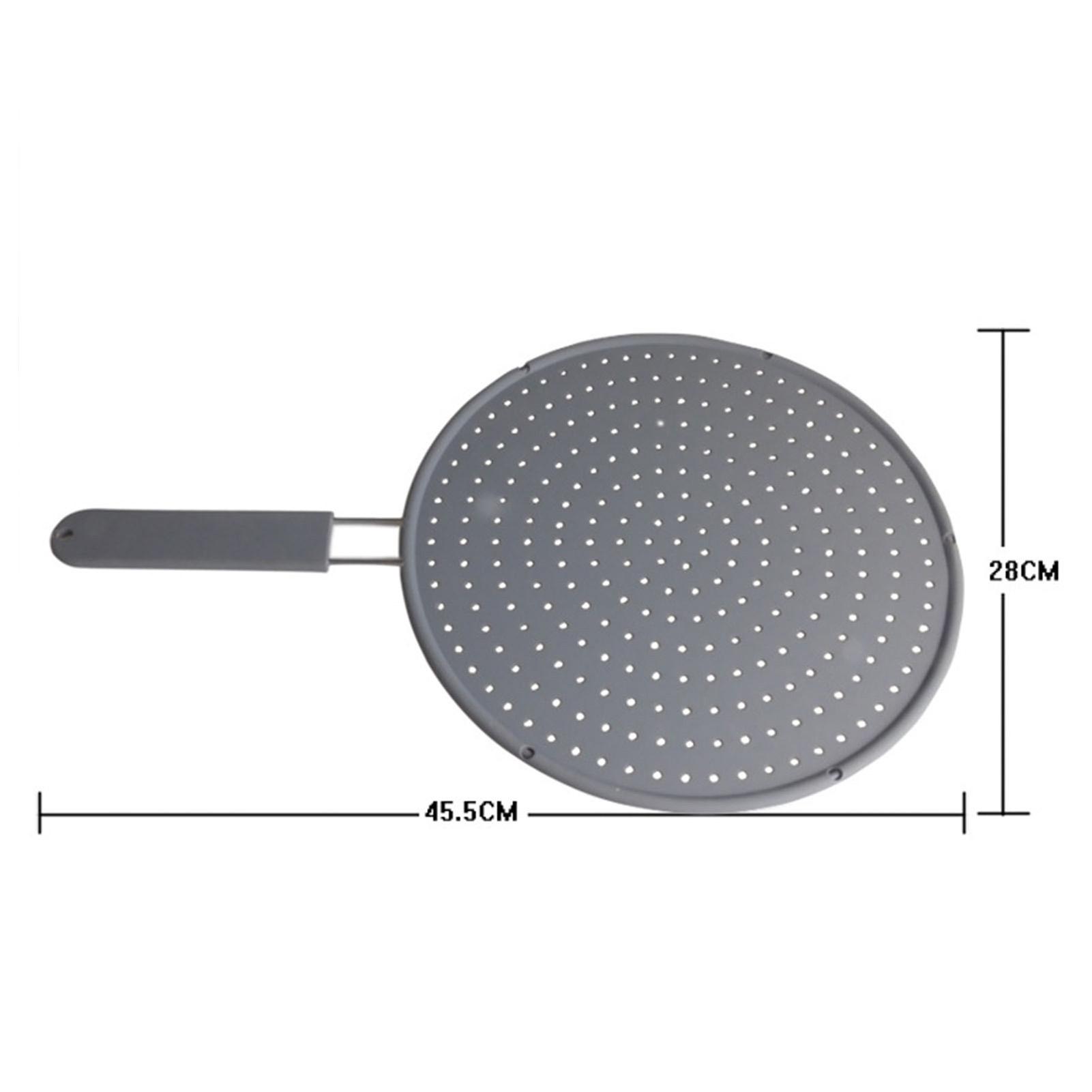 Kitchen Silicone Splatter Screen, High Heat Resistant Cooling Mat, Drain Board and Strainer Grease Splatter Guard