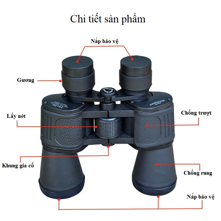 Ống Nhòm Hai Mắt Cao Cấp 10X50 ( Tặng kèm 01 Bộ 100 Miếng Dán Hình Ngôi Sao Dạ Quang Phát Sáng )