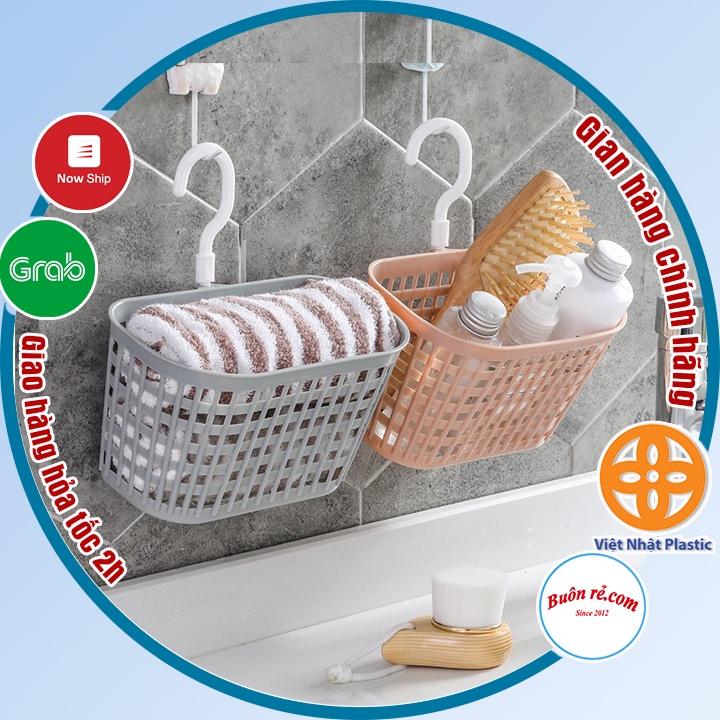 Rổ treo bồn rửa chén, nhà tắm có móc Việt Nhật - Rổ nhựa có móc treo đồ đa năng tiện ích _ Br01441