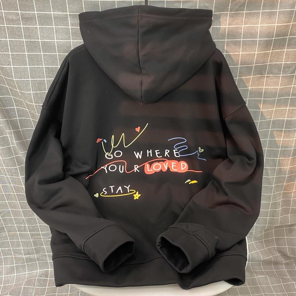 Áo Khoác Hoodie Zip LOVED STAY Jacket Dây Kéo Form Rộng Nam Nữ Vải Nỉ Bông Ulzzang