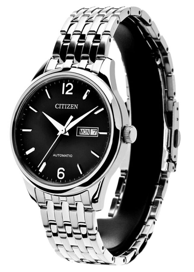 Đồng Hồ Nam Citizen Dây Thép Không Gỉ NH7500-53E - Mặt Đen (Sapphire)