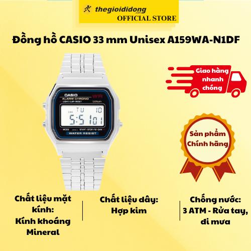 Đồng hồ CASIO 33 mm Unisex A159WA-N1DF - Hàng Chính Hãng