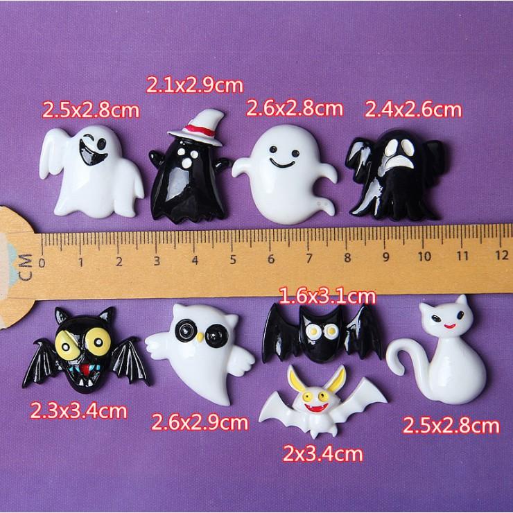 Chuyên Charm * Charm bóng ma Ghost lễ hội Halloween cho các bạn trang trí vỏ ốp điện thoại, Jibbitz, DIY