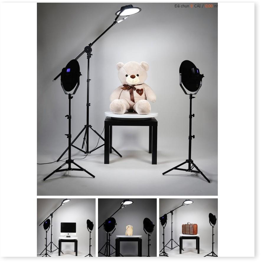 Bàn xoay chụp ảnh Studio chuyên nghiệp có led 25cm (Trắng)