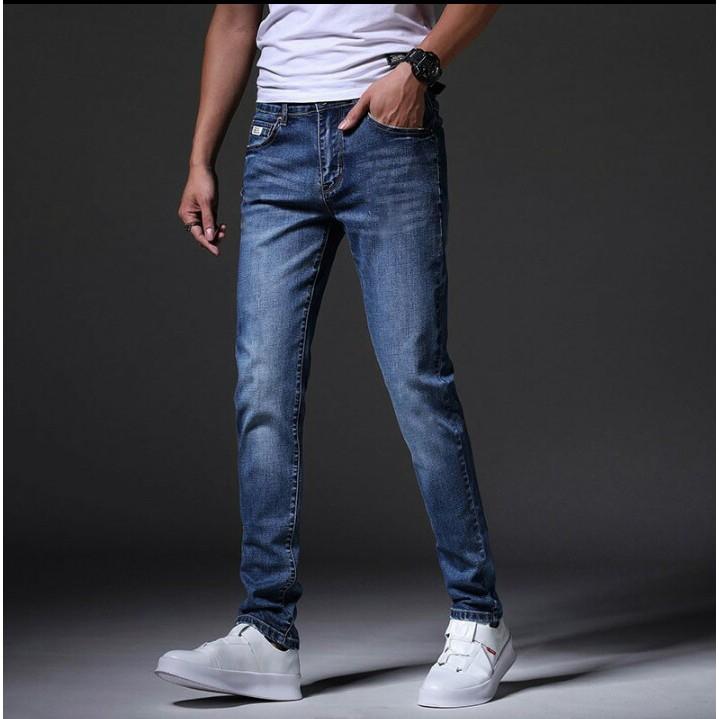 quần jeans nam ống suông cào nhẹ